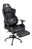 Casa Copenhagen R8816.1 Racing, Designed in Denmark,High-Back Italian Leather Gaming Ergonomic Chair with Footrest &with Advanced Mechanism, Luxurious Memory Foam Seating & Multi Function Arm- Black