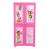 Cello Novelty Big Fairy Kids Plastic Cupboard with 3 Shelves(Pink)