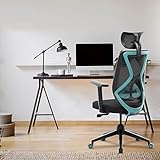 Green Soul Zodiac Pro Gaming Chair, High Back Mesh Ergonomic Multi-Functional Desk Chair with 2D Adjustable Armrests, Smart Synchro Multi-Tilt Lock Mechanism & Metal Base (Teal Black)