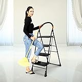 Paffy Heavy Folding Ladder With Wide Steps - Milano 4 Steps (4.1 Ft Ladder)