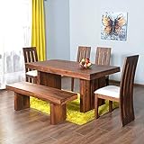 @home by Nilkamal Delmonte Six Seater Dining Table Set (Brown)