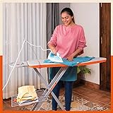 Bathla X-Pres Ace - Large Foldable Ironing Board for Home with Aluminised Ironing Surface (Silver)