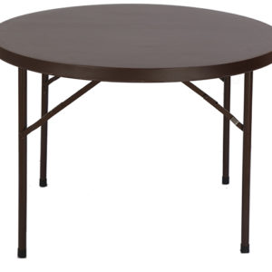 disc dining table brown