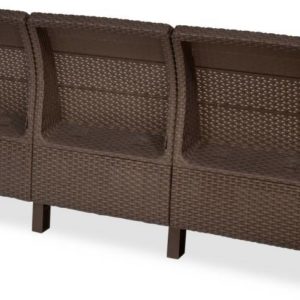 goa 3 seater sofa brown