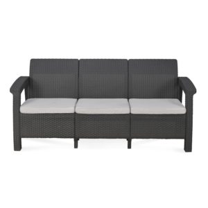 goa 3 seater sofa grey