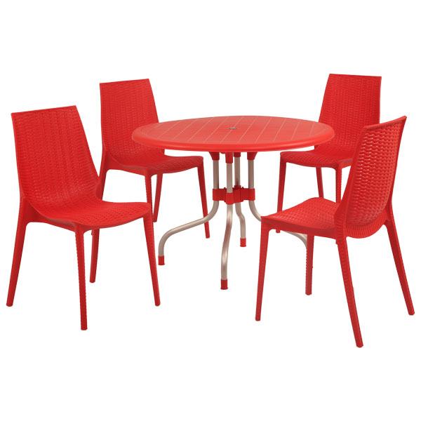 cherry table with lumina red